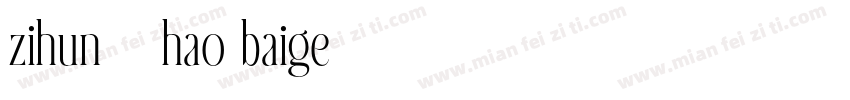 zihun05hao baige字体转换